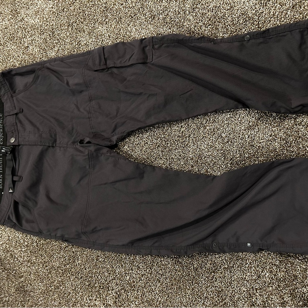 Prana Black Cargo Pants Durable Straight Leg Design